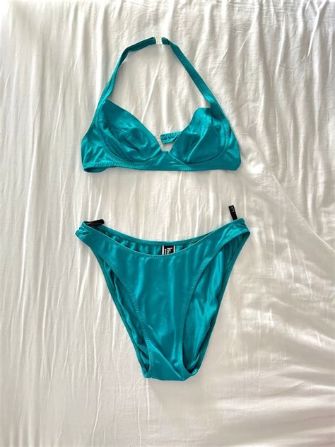 burberry turquoise lindy swimsuit.